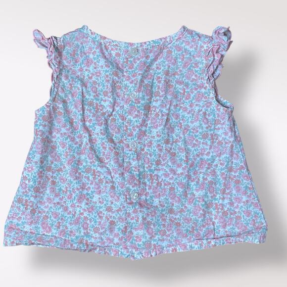 Edgehill Collection Floral Buttoned Blouse Toddlers 3T Pink‎ White - Picture 6 of 8
